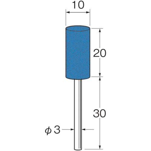 トラスコ中山 リューター 軸付セラミックゴム砥石(金属研磨用)外径(mm)：10粒度(#)：120（ご注文単位1袋）【直送品】