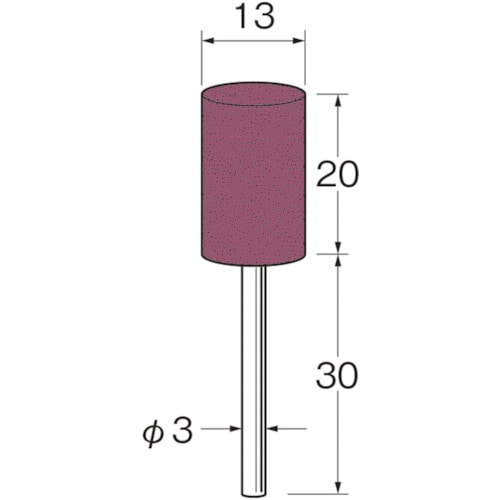 トラスコ中山 リューター 軸付セラミックゴム砥石(金属研磨用)外径(mm)：13粒度(#)：80（ご注文単位1袋）【直送品】