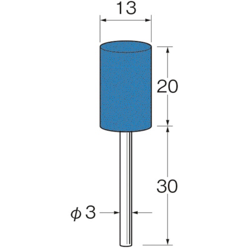 トラスコ中山 リューター 軸付セラミックゴム砥石(金属研磨用)外径(mm)：13粒度(#)：120（ご注文単位1袋）【直送品】