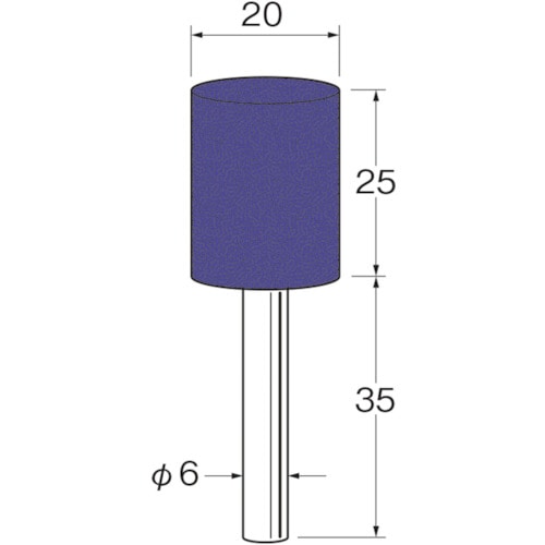 トラスコ中山 リューター 軸付セラミックゴム砥石(金属研磨用)外径(mm)：20粒度(#)：320（ご注文単位1袋）【直送品】