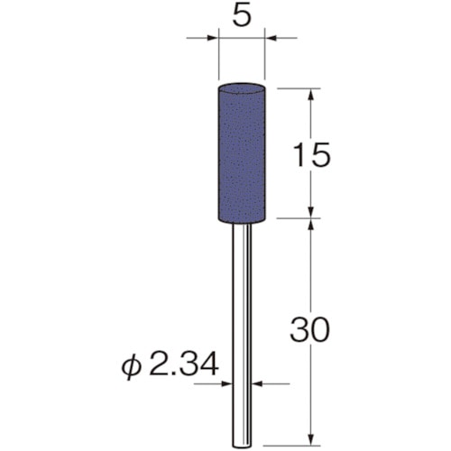 トラスコ中山 リューター 軸付グリーンカーボランダムゴム砥石外径(mm)：5粒度(#)：90（ご注文単位1袋）【直送品】