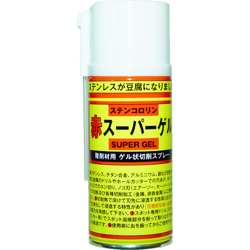 トラスコ中山 BASARA タッピングオイル ステンコロリン赤 スーパーゲル スプレー 180ml（ご注文単位1本）【直送品】