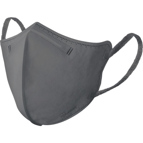 トラスコ中山 IRIS 289118 DAILY FIT MASK 立体マスク ふつうサイズ 5枚入 グレー 336-1447  (ご注文単位1袋) 【直送品】