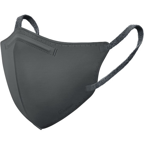 トラスコ中山 IRIS 296919 DAILY FIT MASK 立体 ふつうワイドサイズ 5枚入 チャコール 523-2778  (ご注文単位1袋) 【直送品】