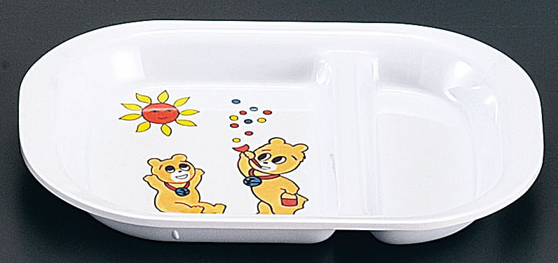 メラミンお子様食器「コロちゃん」 KF-10　　　　　　ランチ皿 1袋（ご注文単位1袋）【直送品】