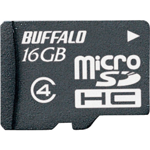 トラスコ中山 バッファロー 防水仕様 Class4対応 microSDHCカード 16GB 417-2235  (ご注文単位1個) 【直送品】