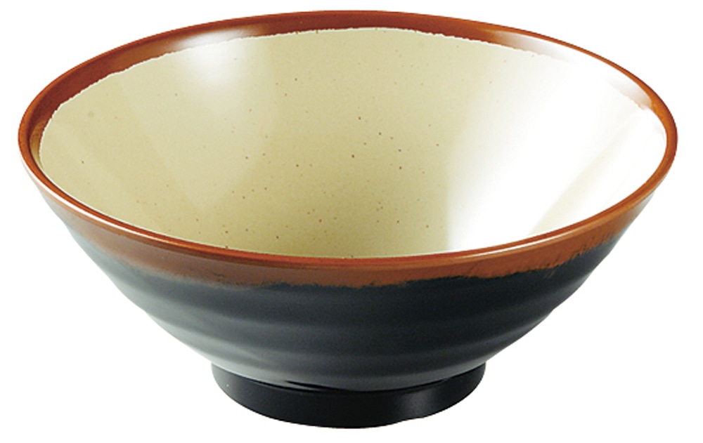 メラミン「長次郎窯」　そば丼（小） AN-64G 1袋（ご注文単位1袋）【直送品】