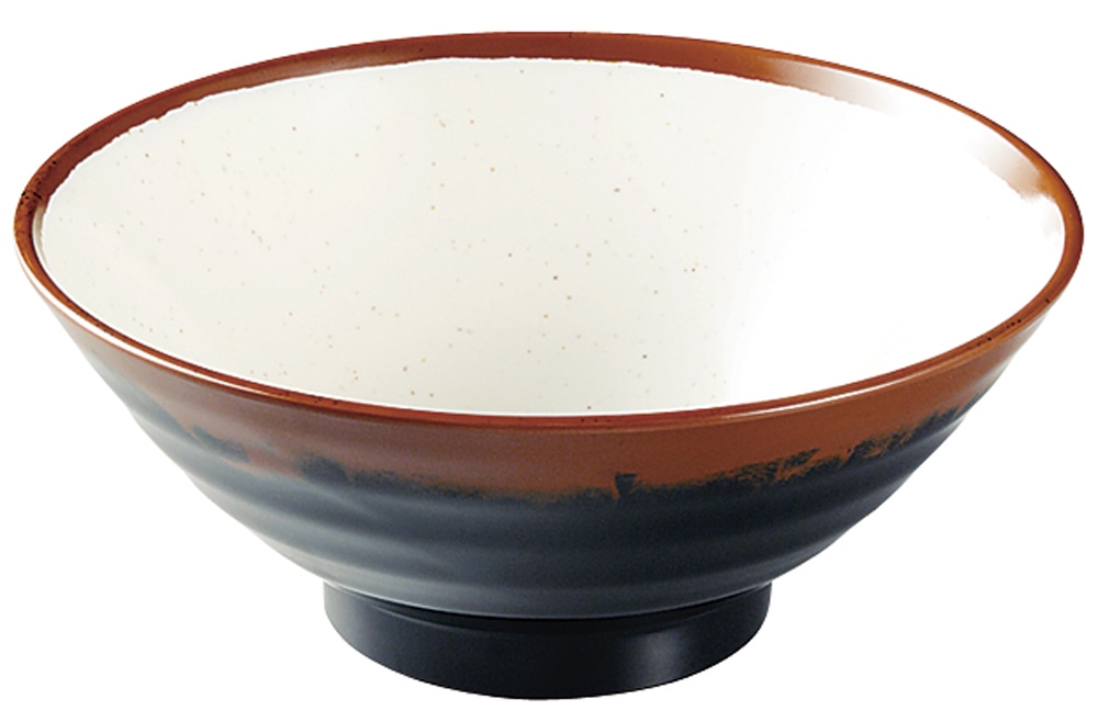 メラミン「長次郎窯」　そば丼（大） AN-65W 1袋（ご注文単位1袋）【直送品】