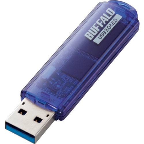 トラスコ中山 バッファロー USB3.0対応 USBメモリー スタンダードモデル 16GB ブルー 417-2289  (ご注文単位1個) 【直送品】