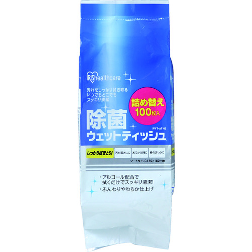 トラスコ中山 IRIS 524080 除菌ウェットティッシュ詰め替え アルコール（ご注文単位1パック）【直送品】