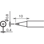 トラスコ中山 グット 替こて先 0.8D (1本＝1PK)（ご注文単位1個）【直送品】