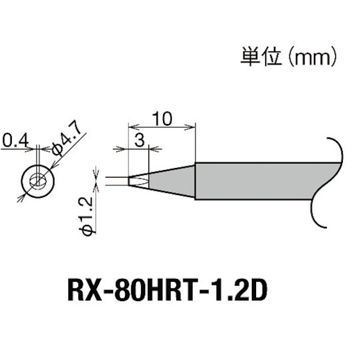 トラスコ中山 グット 交換コテ先(RX-8シリーズ) こて先幅1.2mm　849-6985（ご注文単位1個）【直送品】