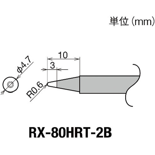 トラスコ中山 グット 交換コテ先(RX-8シリーズ) こて先幅R0.6mm（ご注文単位1個）【直送品】