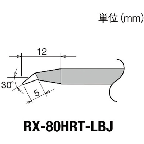 トラスコ中山 グット 交換コテ先(RX-8シリーズ) こて先幅R0.3mm　849-7003（ご注文単位1個）【直送品】