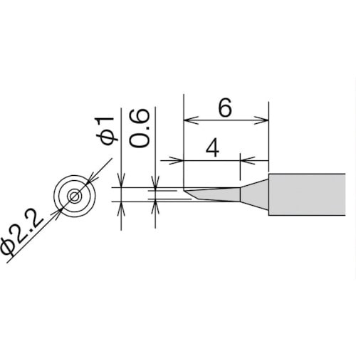 トラスコ中山 グット 替こて先 0.6C型 RX-812AS/802AS（ご注文単位1個）【直送品】