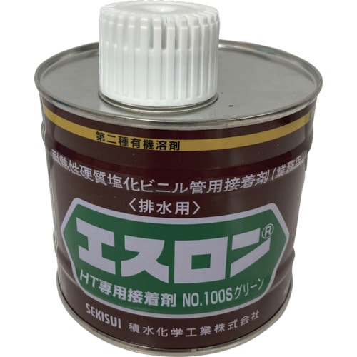 トラスコ中山 エスロン 耐熱接着剤 NO100S グリーン 500g（ご注文単位1缶）【直送品】