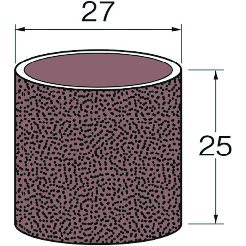 トラスコ中山 リューター ロール外径(mm)：27幅(mm)：25粒度(#)：60（ご注文単位1袋）【直送品】