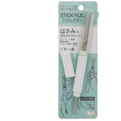 トラスコ中山 サンスター文具 スティッキールはさみTasuno W  （ご注文単位1個）【直送品】