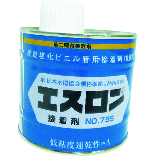 トラスコ中山 エスロン 配管用シール剤 接着剤 エスロンNO.75S 容量500g 透明（ご注文単位1缶）【直送品】