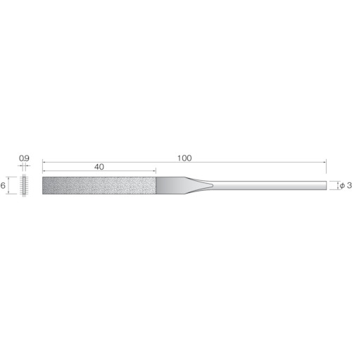 トラスコ中山 ミニモ 電着ダイヤモンドヤスリ#140 平　852-9022（ご注文単位1本）【直送品】