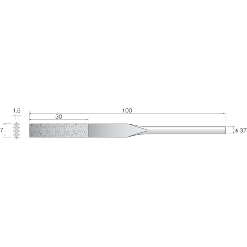 トラスコ中山 ミニモ 電着ダイヤモンドヤスリ#140 平　852-9024（ご注文単位1本）【直送品】