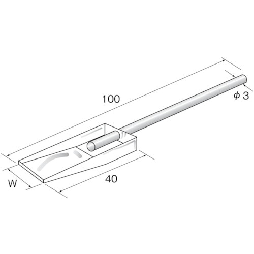 トラスコ中山 ミニモ アクリルチップホルダー W＝10mm (10本入)（ご注文単位1袋）【直送品】