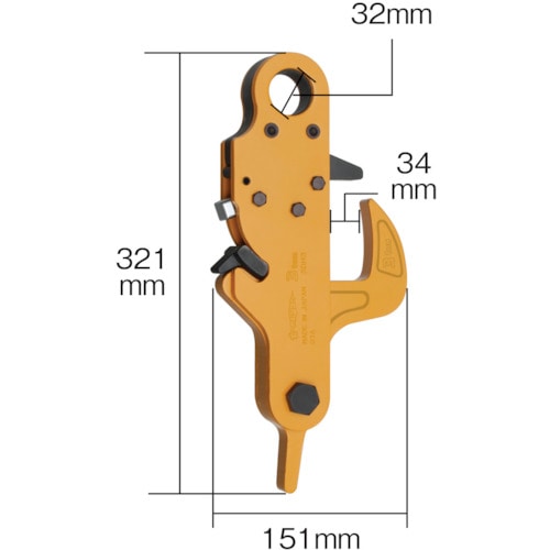 トラスコ中山 スーパー 敷鉄板専用フック(抜去式)スーパーフットロック 容量3.0ton（ご注文単位1個）【直送品】