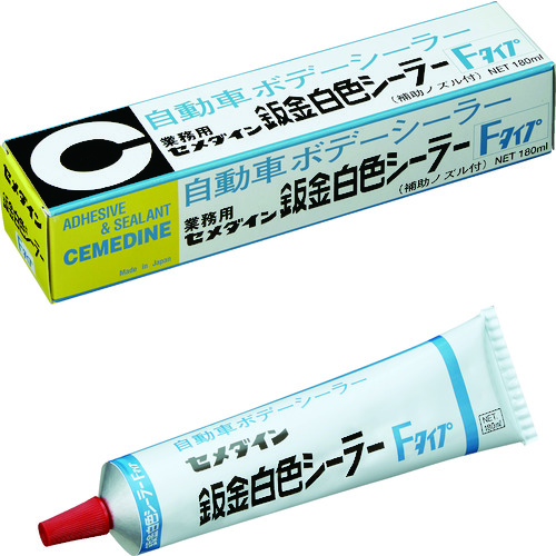 トラスコ中山 セメダイン 自動車ボデーシーリング材 鈑金白色シーラーF 180ml SE-049（ご注文単位1本）【直送品】