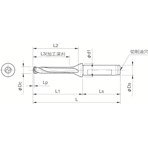 トラスコ中山 京セラ マジックドリル用ホルダ SF－DRC 加工深さ5×DC 357-7091 (ご注文単位1本) 【直送品】