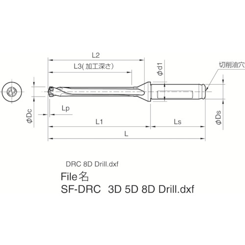 トラスコ中山 京セラ マジックドリル用ホルダ SF－DRC 加工深さ8×DC 357-7104 (ご注文単位1本) 【直送品】