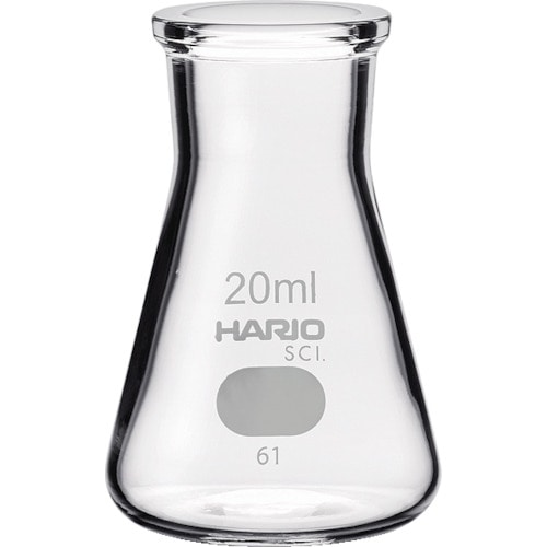 トラスコ中山 HARIO 三角フラスコ 目安目盛付 20ml（ご注文単位1個）【直送品】