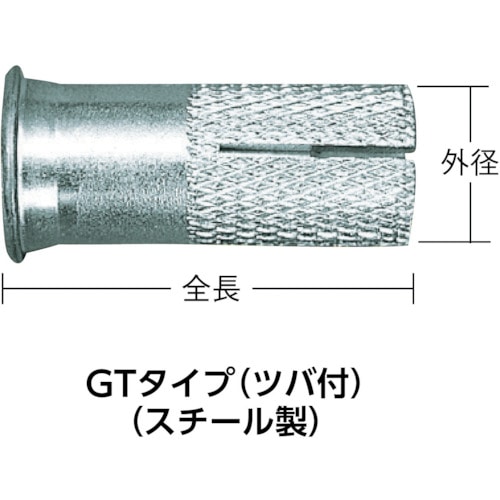 トラスコ中山 TRUSCO シーティーアンカー ツバ付 ステンレス W3/8X30 5本入 (コンクリート用アンカー/内部コーン打込み式)（ご注文単位1パック）【直送品】