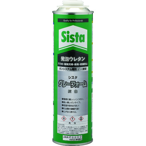 トラスコ中山 Sista 発泡ウレタン グレーフォーム 750ml（ご注文単位1本）【直送品】