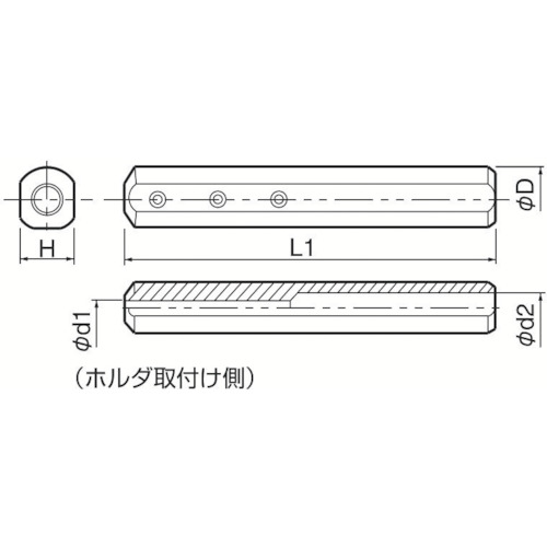 トラスコ中山 京セラ ボーリングバー用スリーブ SH　645-7657（ご注文単位1本）【直送品】