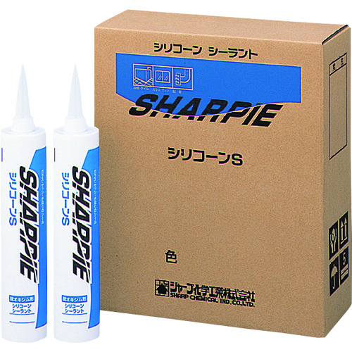 トラスコ中山 シャープ シーリング剤 シャーピー シリコーンS クリア 330ml（ご注文単位1本）【直送品】