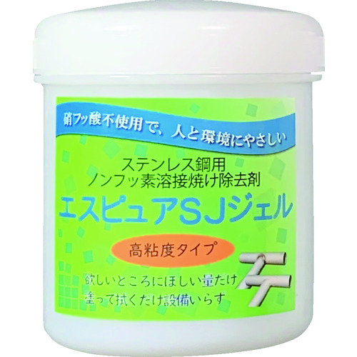 トラスコ中山 佐々木化学 ステンレス溶接焼け除去剤 エスピュアSJジェル(高粘度タイプ)300g（ご注文単位1個）【直送品】