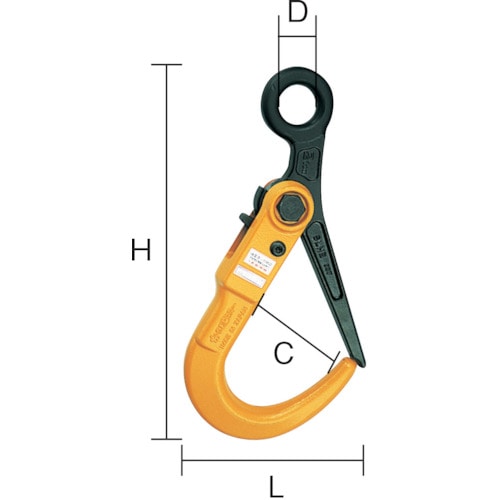 トラスコ中山 スーパー スーパーロックフック 容量：1ton 全長：298mm（ご注文単位1個）【直送品】