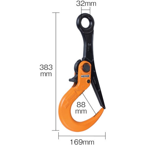 トラスコ中山 スーパー スーパーロックフック 開閉ロック式 容量：3ton H：383mm（ご注文単位1個）【直送品】