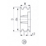 トラスコ中山 EVN ブッシングプーリー SPA 160mm 溝数3（ご注文単位1個）【直送品】