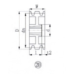 トラスコ中山 EVN ブッシングプーリー SPA 200mm 溝数3（ご注文単位1個）【直送品】
