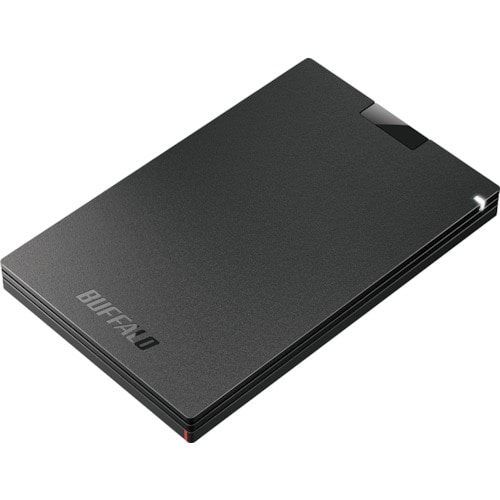 トラスコ中山 バッファロー USB3.2（Gen1） ポータブルSSD Type－A 1.0TB ブラック 430-4798  (ご注文単位1個) 【直送品】