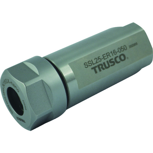 トラスコ中山 TRUSCO NC旋盤用ストレートシャンクコレットホルダ フラット付きERコレットホルダSSL型（メトリック） シャンク径16 全長50 ER11用 207-6896  (ご注文単位1本) 【直送品】