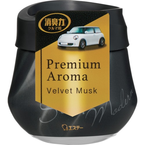 トラスコ中山 エステー クルマの消臭力 Premium Aroma ゲルタイプ ベルベットムスク（ご注文単位1個）【直送品】