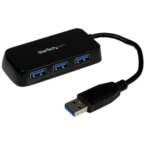 トラスコ中山 スターテック USBハブ／USB 3.0／USB－A － 3x USB－A／バスパワー／ブラック 489-2508  (ご注文単位1箱) 【直送品】