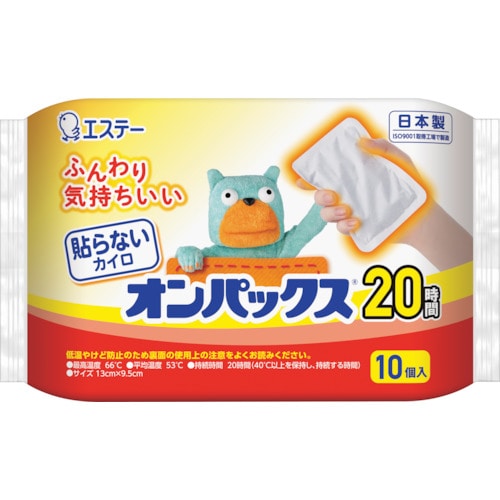 トラスコ中山 エステー KUMA貼らないオンパックス10P 336-0110  (ご注文単位1袋) 【直送品】