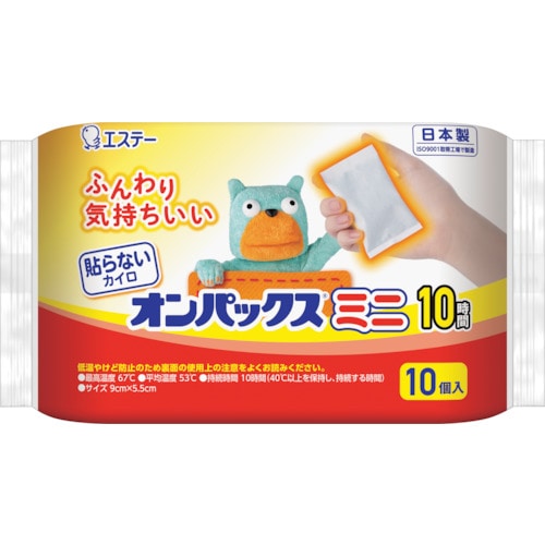 トラスコ中山 エステー KUMA貼らないオンパックスミニ10P 336-0108  (ご注文単位1袋) 【直送品】