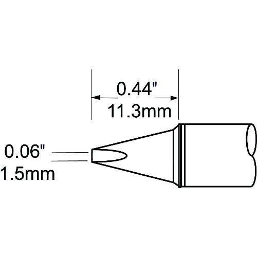 トラスコ中山 メトカル Metcal MFR－1120・MFR－2220・PS－900シリーズ チップ 849-7057  (ご注文単位1本) 【直送品】