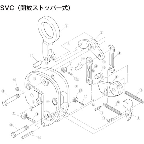 トラスコ中山 スーパー 立吊クランプ（SVC）カム用ばねセット 855-0653  (ご注文単位1セット) 【直送品】