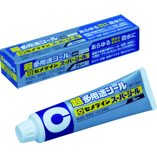 トラスコ中山 セメダイン 超多用途 スーパーシール グレー 135ml SX-002（ご注文単位1本）【直送品】