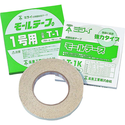 トラスコ中山 未来 モールテープ (両面粘着テープ)　204-3039（ご注文単位1巻）【直送品】